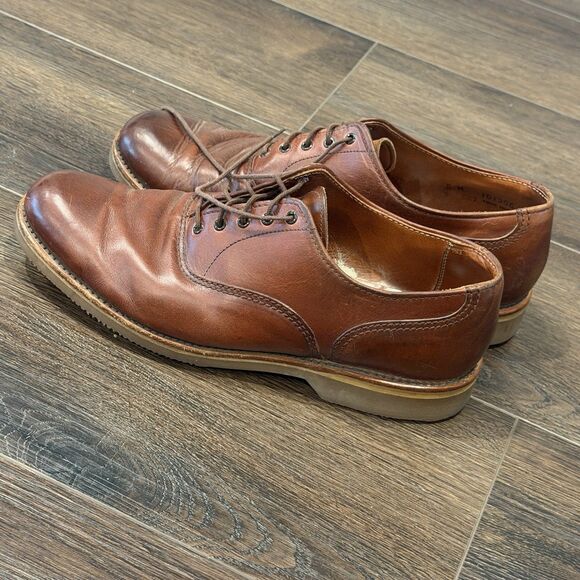Vintage Lands End Direct Merchants Leather Oxfords Men\'s 8 M Cap Toe Brown main image 10